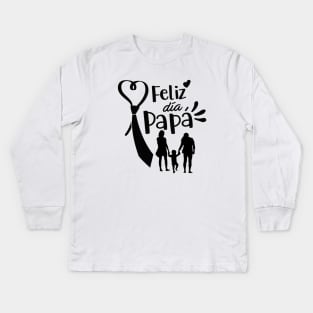 Feliz dia papa Kids Long Sleeve T-Shirt